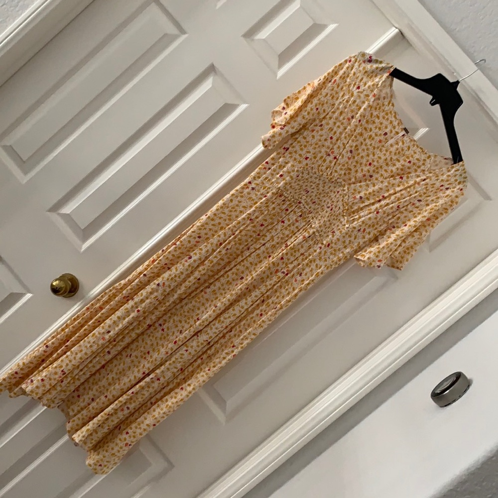 Free People Yellow Floral Sundress
